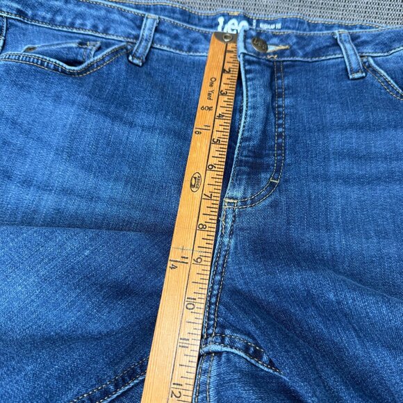 Lee Womens Size 18M Blue Regular Fit Boot Cut Mid Rise Jeans Denim - Picture 6 of 10